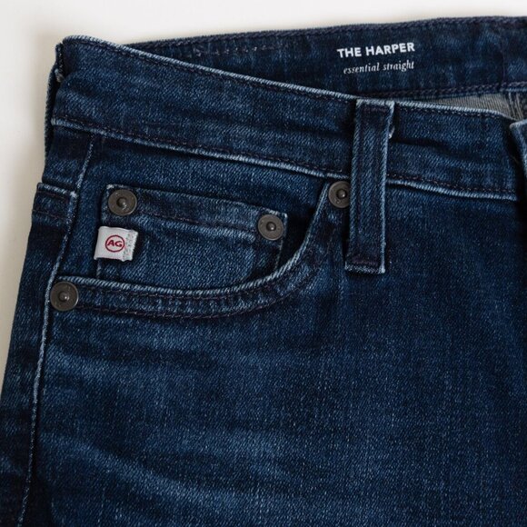✨ AG Adriano Goldschmied The Harper Essential Straight Leg Jeans 25 Dark Wash - Picture 5 of 16